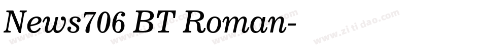 News706 BT Roman字体转换